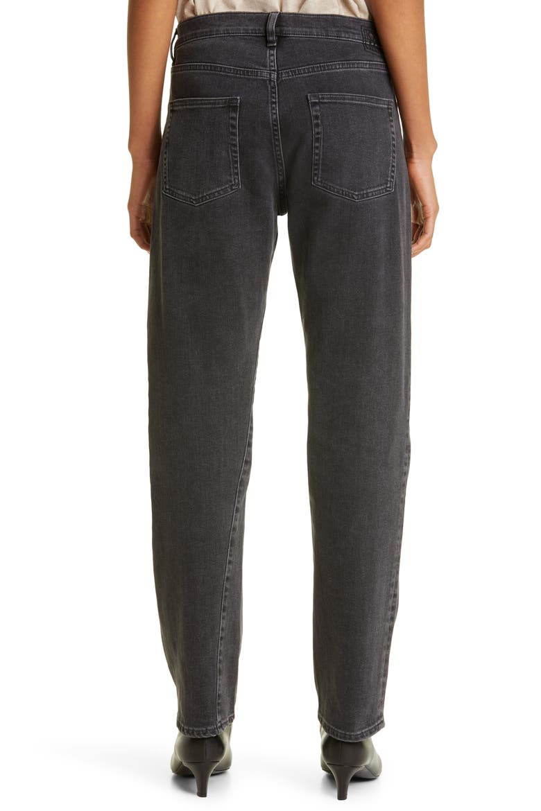 Twisted Seam High Waist Straight Leg Jeans, Alternate, color, GREY WASH