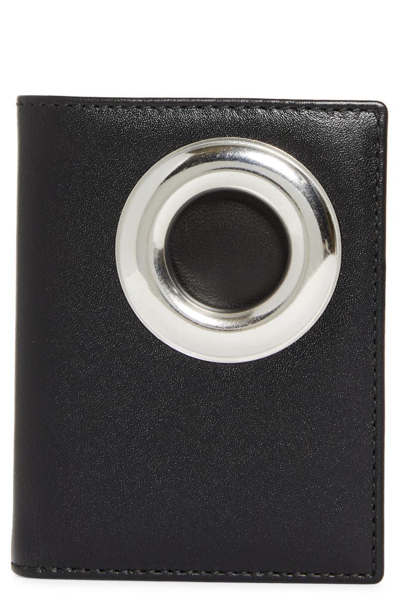Comme des Garçons Wallets Eyelet Leather Bifold Wallet, Main, color, Black