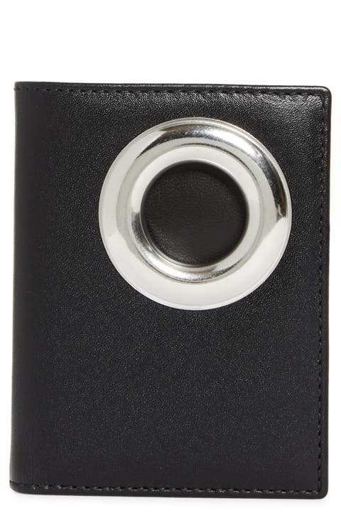 Eyelet Leather Bifold Wallet