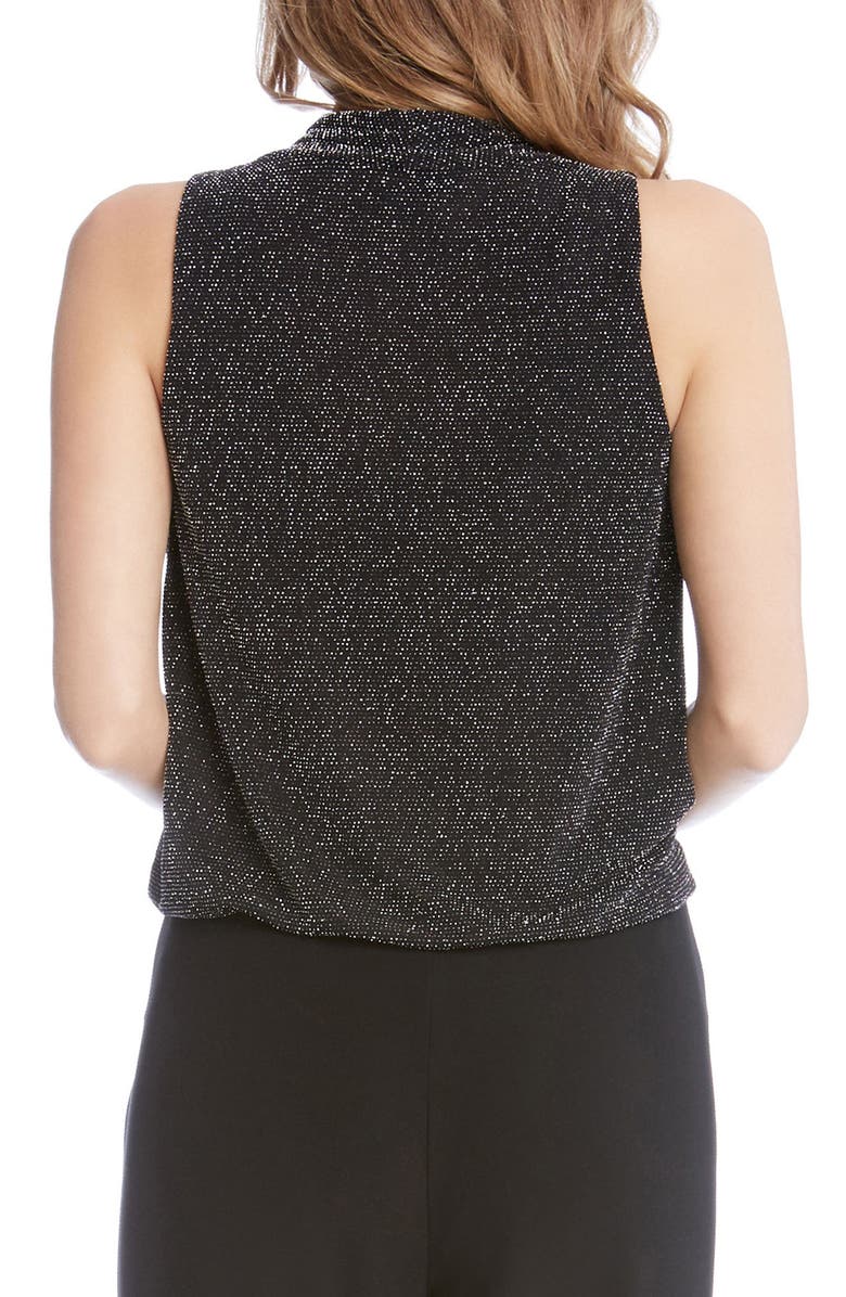 Karen Kane Sparkle Knit Palazzo Jamupsuit, Alternate, color, Black Sparkle
