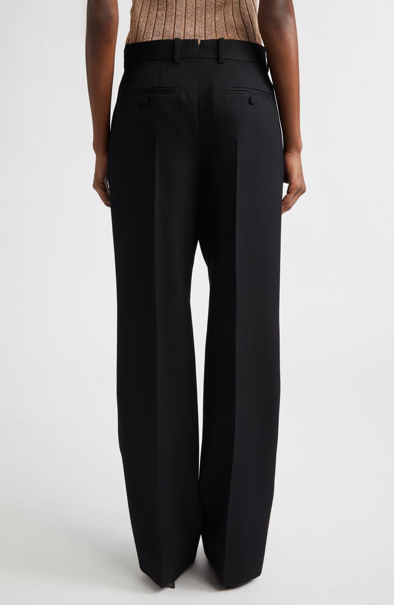 TOM FORD Pleated Wool Pants, Alternate, color, Lb999 Black