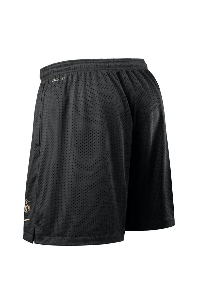 Nike Men's Nike Black New Orleans Saints Sideline Reversible Performance Shorts, Alternate, color, Black