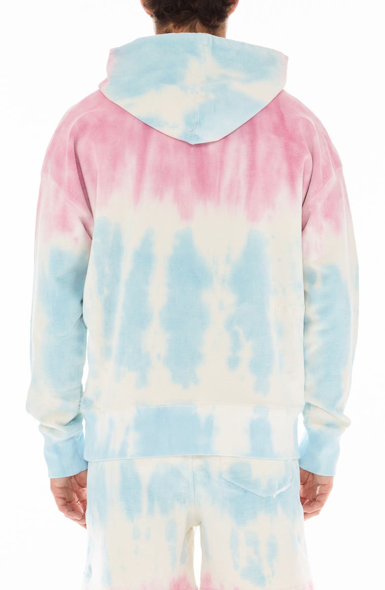 HVMAN Pullover Logo Hoodie, Alternate, color, Pink Tye Dye