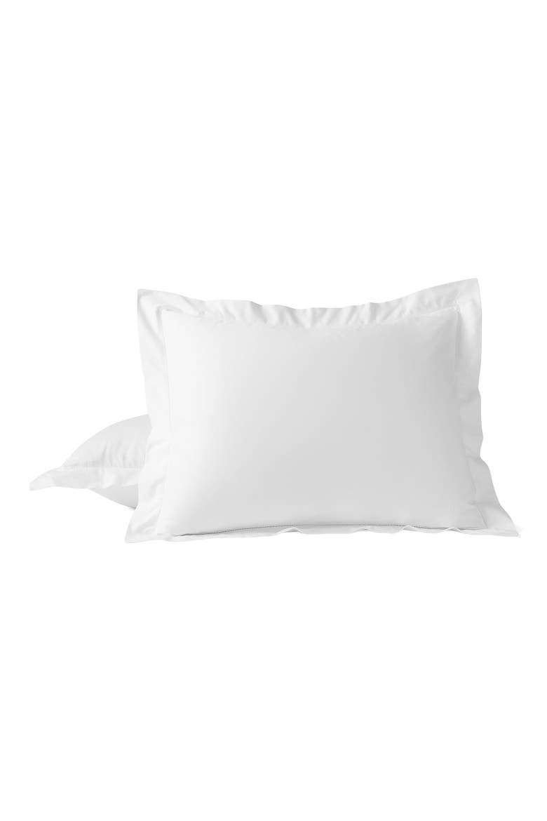 Heritage Organic Cotton Percale Sham, Main, color, ALPINE WHITE