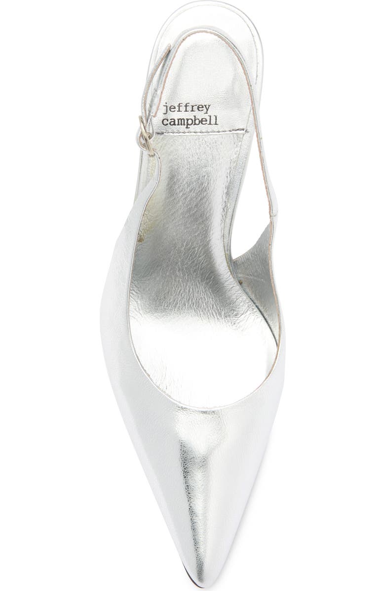 Jeffrey Campbell Boardroom Slingback Pump, Alternate, color, Silver