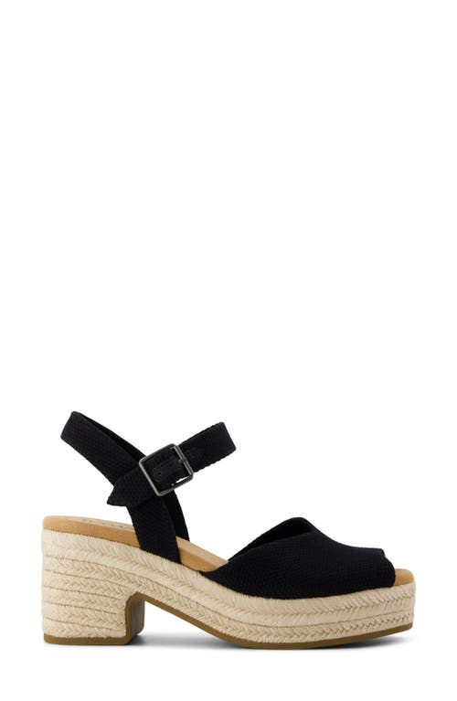 Shop Toms Isla Peep Toe Sandal In Black