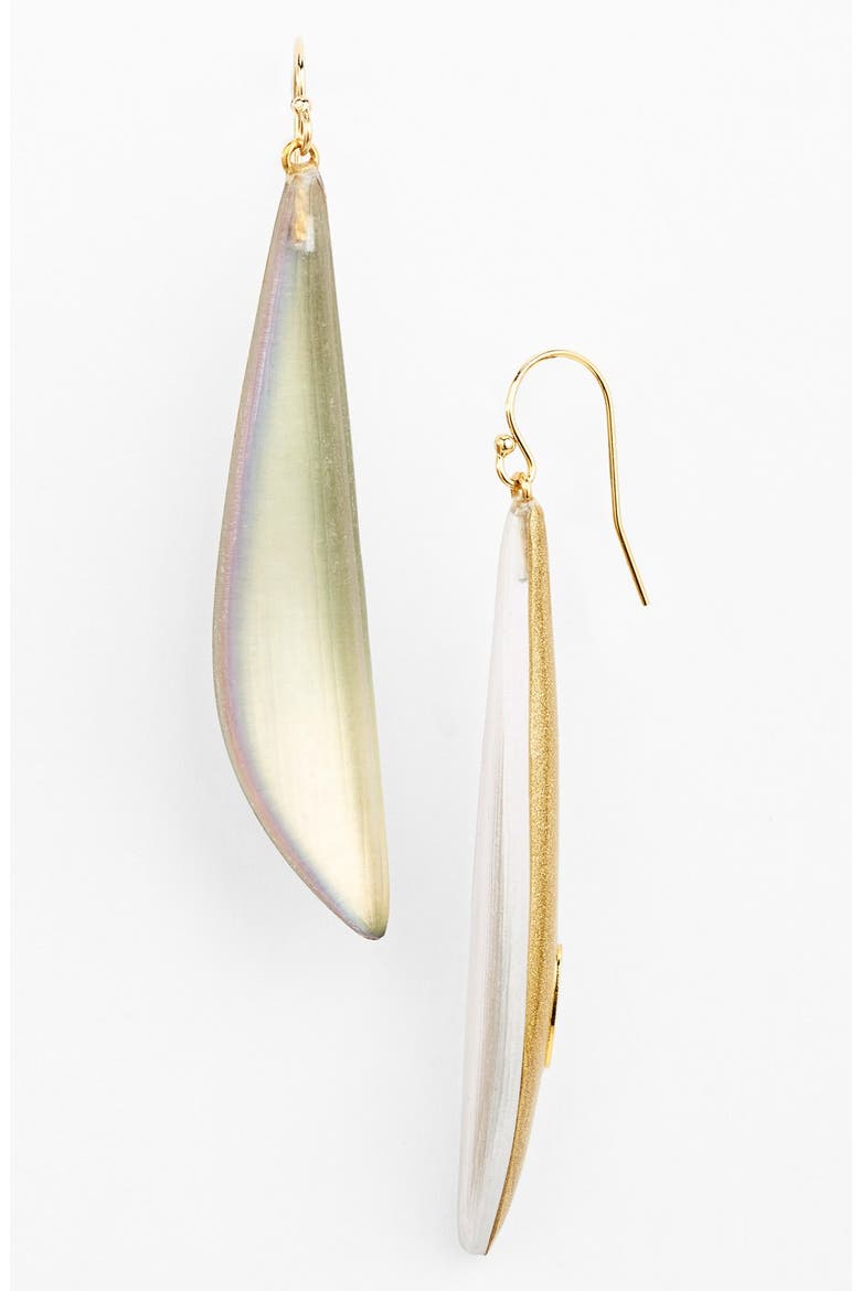 Lucite® Sword Earrings, Main, color, LABORDORITE