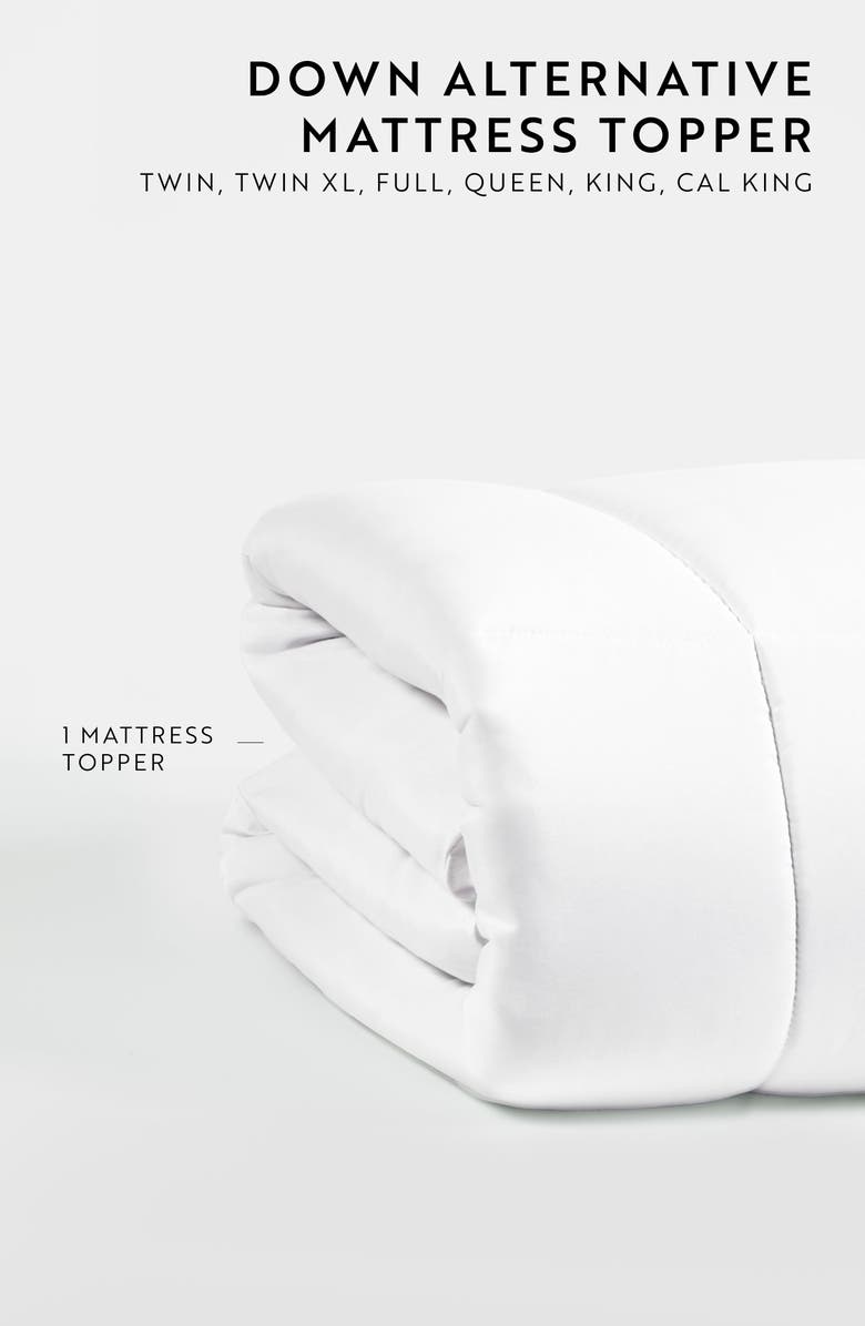 HOMESPUN Ultra Plush Luxury Mattress Topper, Alternate, color, White