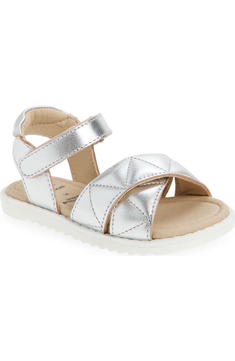 OLD SOLES Kids' 7043 Puff Pop Sandal, Main, color, Silver / Snow