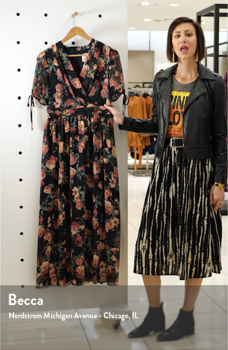 Ashlynn Floral Print Chiffon Maxi Dress, sales video thumbnail