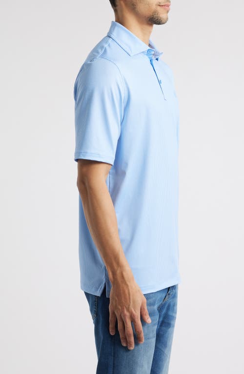 Johnston & Murphy Xc4® + Cool Degree™ Microprint Performance Golf Polo In Light Blue/white