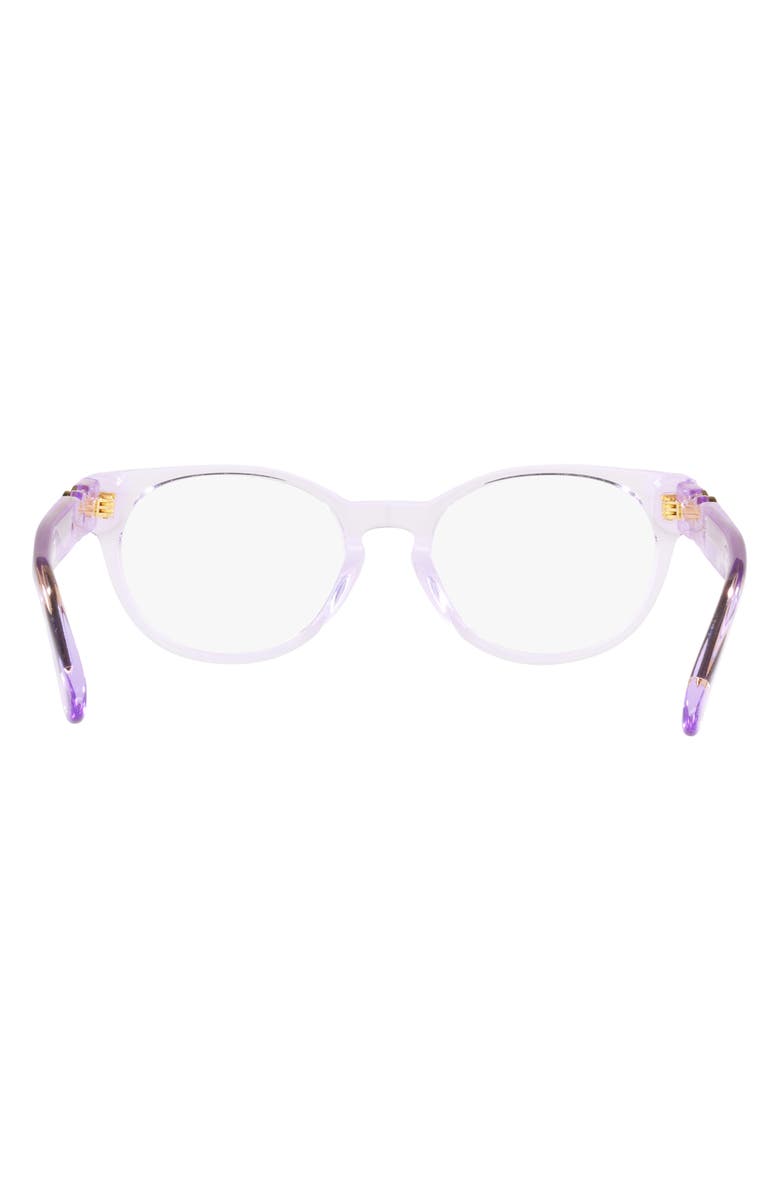 Versace 47mm Oval Optical Glasses, Alternate, color, Trans Pink