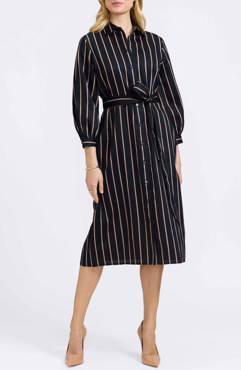 Esther Stripe Cotton Shirtdress
