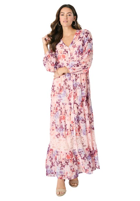 Lace Tiered Maxi Dress