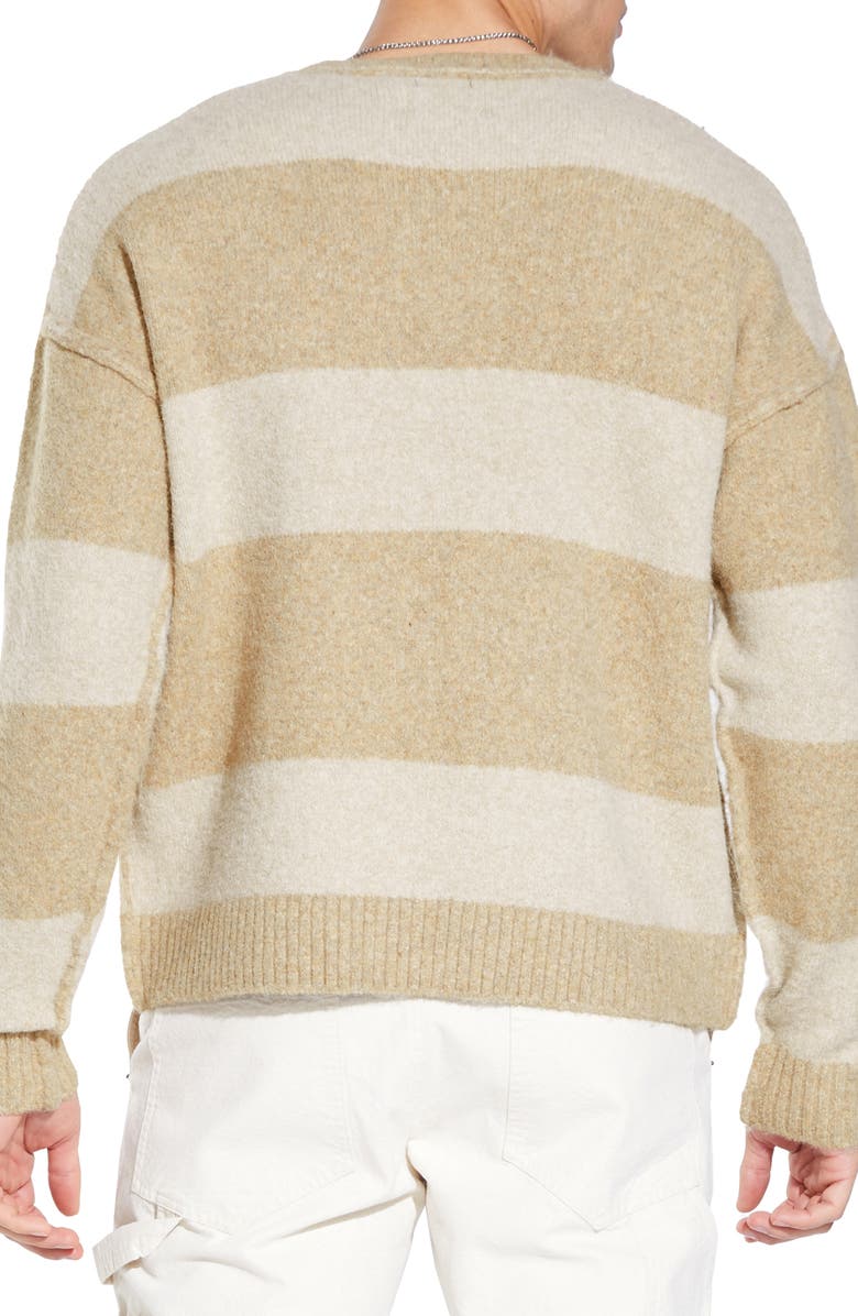 Civil Society Plush Oversize Crewneck Sweater, Alternate, color, Khaki