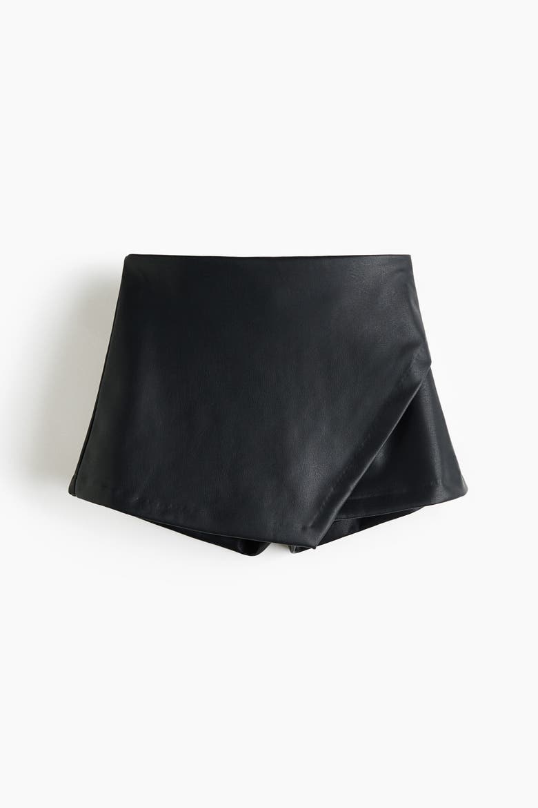 Wrap Skort, Main, color, Black