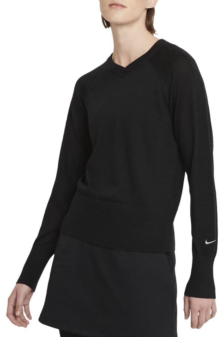 Ace Long Sleeve Golf Sweater, Main, color, BLACK/ DUST