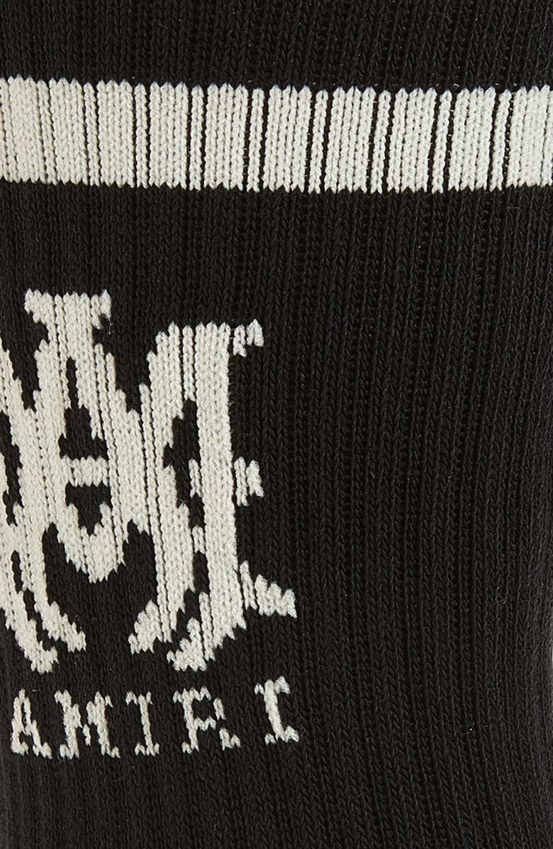 AMIRI MA Stripe Crew Socks, Alternate, color, Black