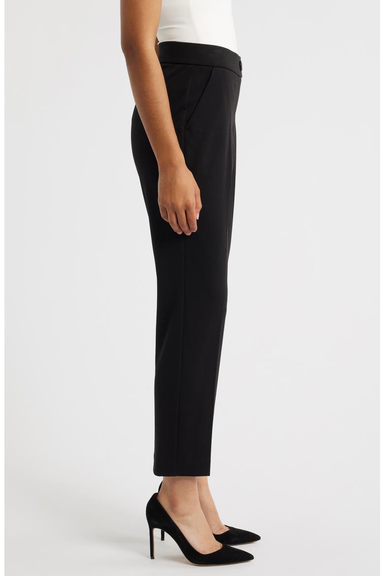 Faux Fly Straight Leg Pants, Alternate, color, ANNE BLACK