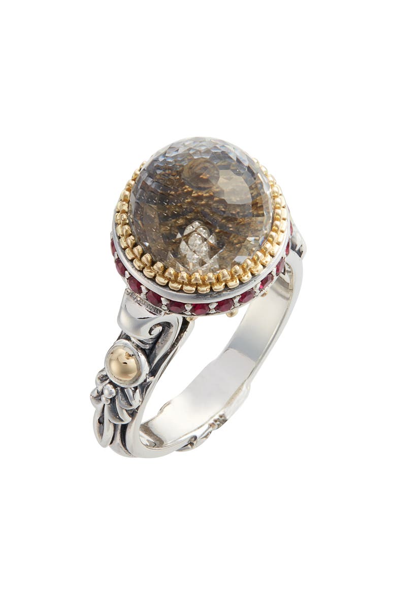 Pythia Small Crystal Ring, Main, color, SILVER/ CRYSTAL
