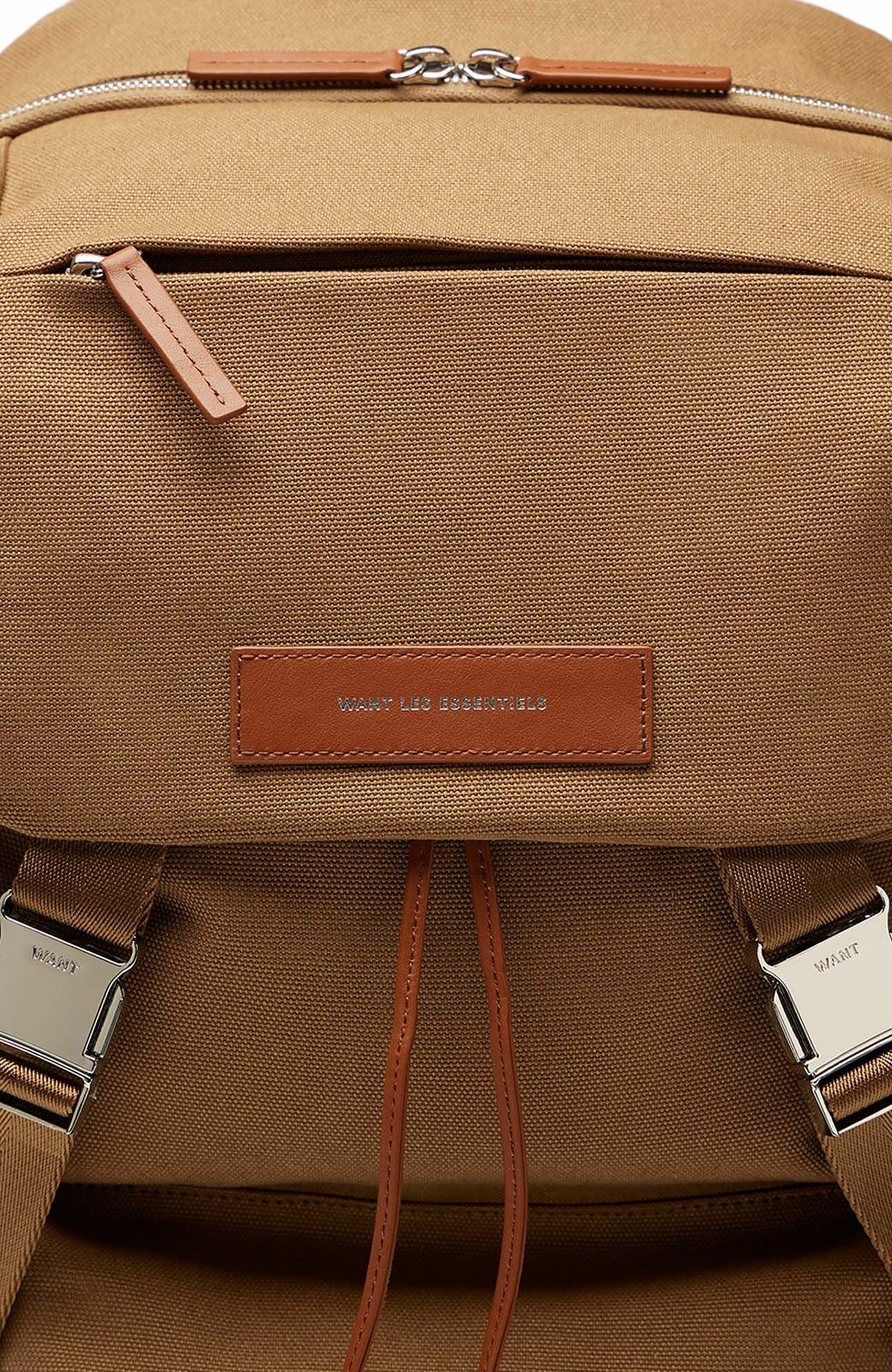 Bishop Organic Cotton Canvas Backpack, Alternate, color, Dark Camel