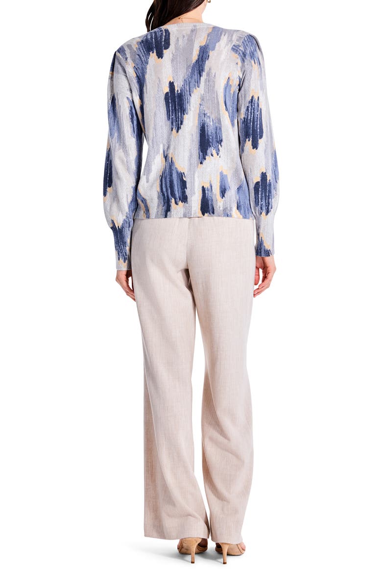 MIsty Ikat Sweater, Alternate, color, GREY MULTI