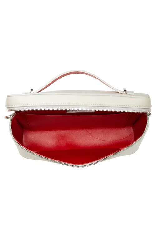 Christian Louboutin Kypipouch Leather Top Handle Bag In Albatre