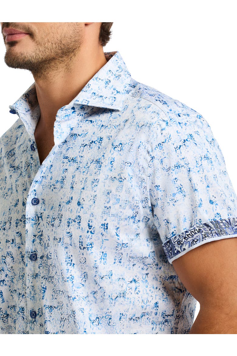 Big & Tall  Mamemko Sport Shirt, Alternate, color, BLUE