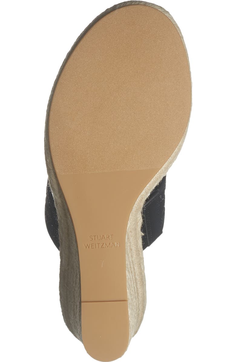 Stuart Weitzman Lily Espadrille Wedge Slide Sandal, Alternate, color, Black