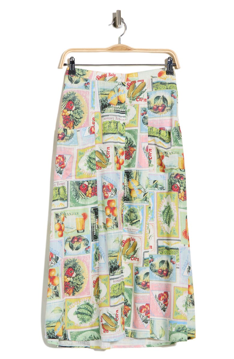 DR2 by Daniel Rainn Button Front Skirt, Main, color, R014 Multi