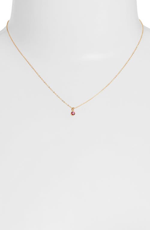 Set & Stones Birthstone Charm Pendant Necklace In Gold