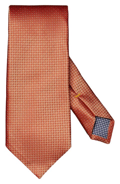 Micro Geo Silk Jacquard Tie