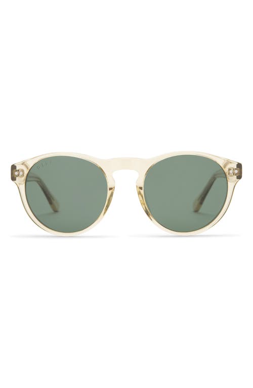 Diff Cody 50mm Polarized Round Sunglasses In Green