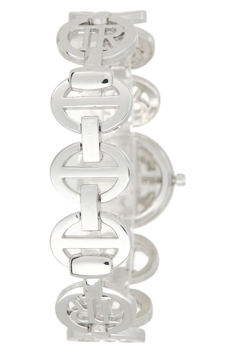 Logo Link Bracelet Watch, 24mm, Alternate, color, SILVER