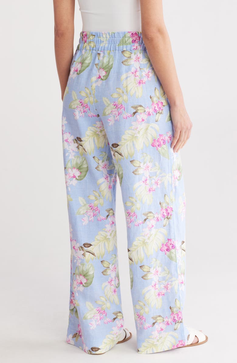 Tommy Bahama Orchid Dreams High Rise Linen Blend Pull-On Pants, Alternate, color,