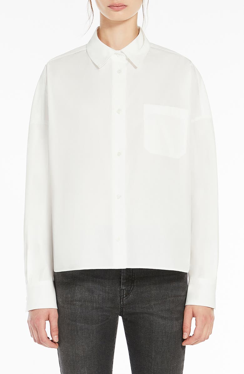 Weekend Max Mara Aureo Cotton Button-Up Shirt, Main, color, 
