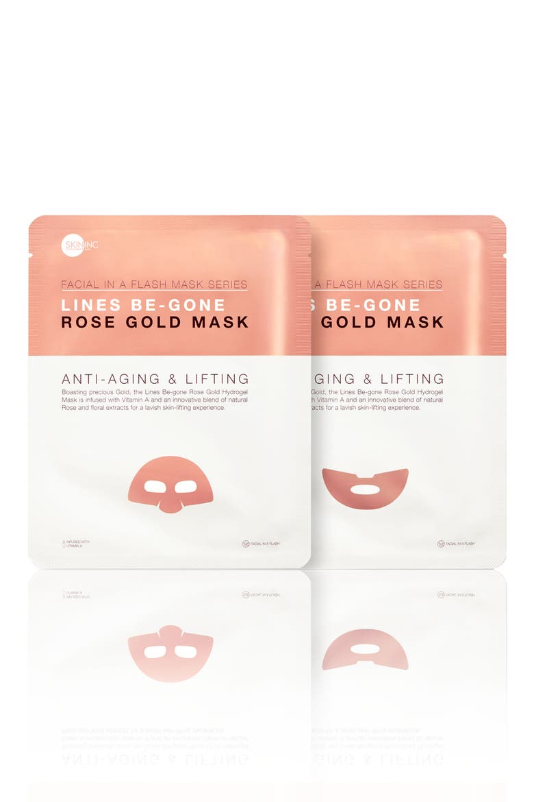 Skin Inc. Lines Be-Gone Rose Gold Mask, Main, color, NO COLOR