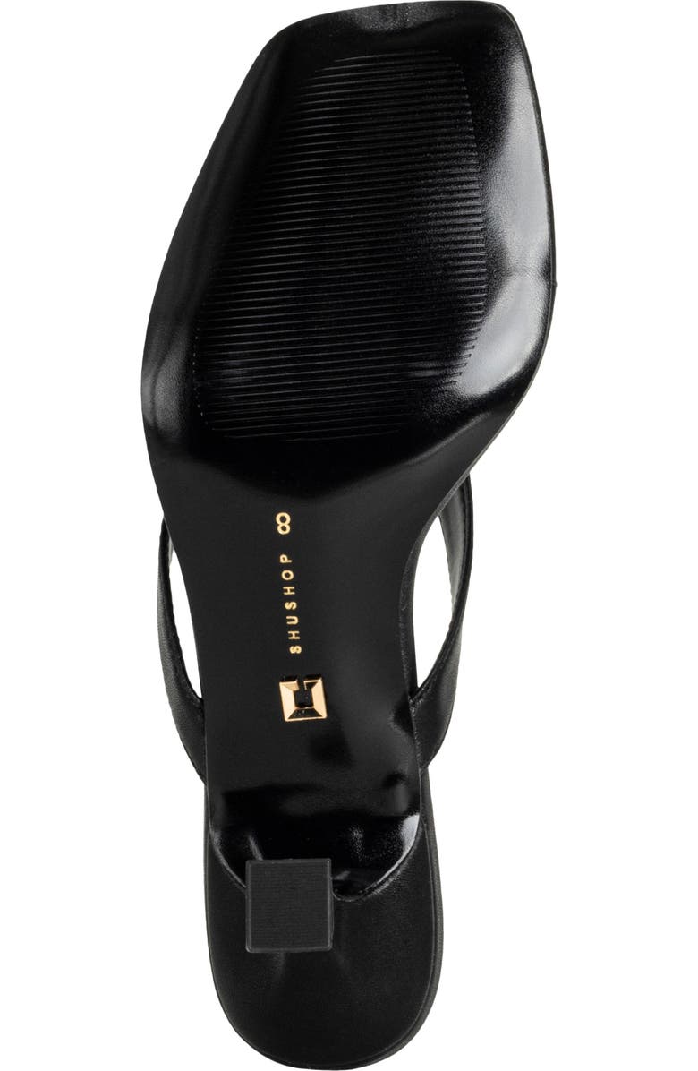 SHUSHOP Franny Kitten Heel Flip Flop, Alternate, color, Black