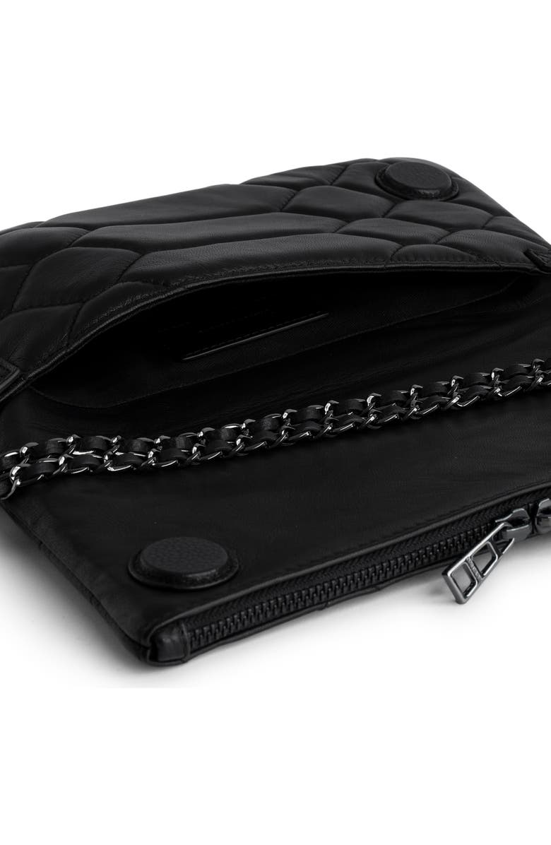 Zadig & Voltaire Rock X-Large Scaled Crossbody Bag, Alternate, color, Noir