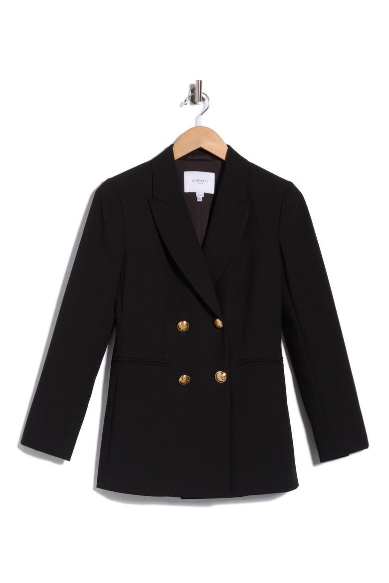 Mariner Tailored Double Breasted Blazer, Main, color, BLA-BLACK