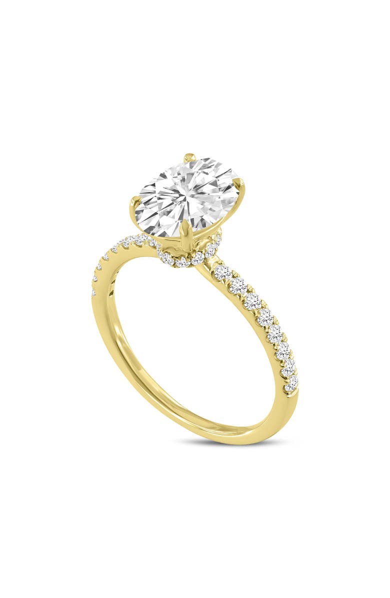 LuvMyJewelry Adriana 14K Yellow Gold Oval Lab Grown Diamond Hidden Halo Engagement Ring - 2.35 Ct, Main, color, 14K Yellow Gold