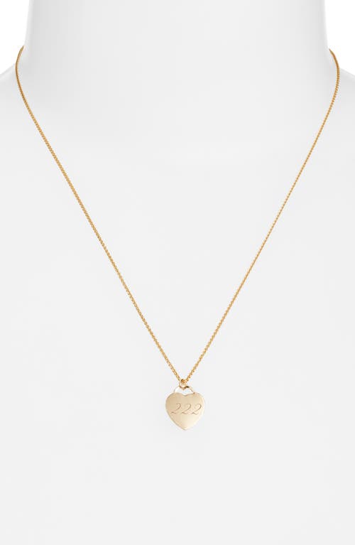 Set & Stones Alice Angel Numbers Pendant Necklace In Gold