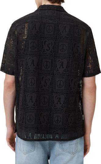 Netley Lace Short Sleeve Button-Up Shirt