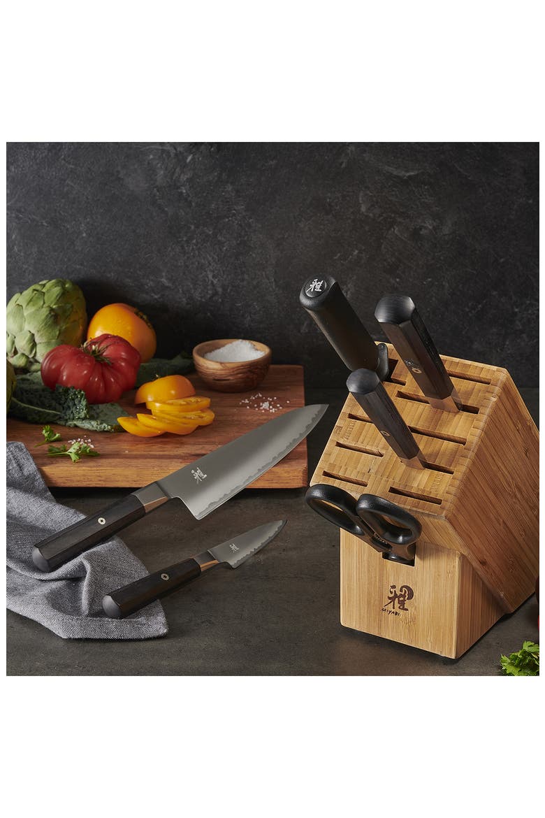 Koh 7-Piece Knife Block Set, Alternate, color, SILVER