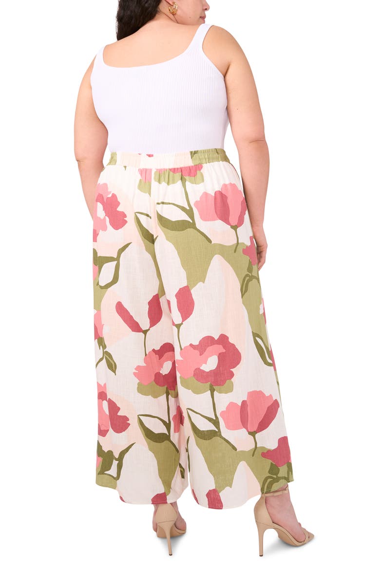 Vince Camuto Floral Print Drawstring Pants, Alternate, color, 