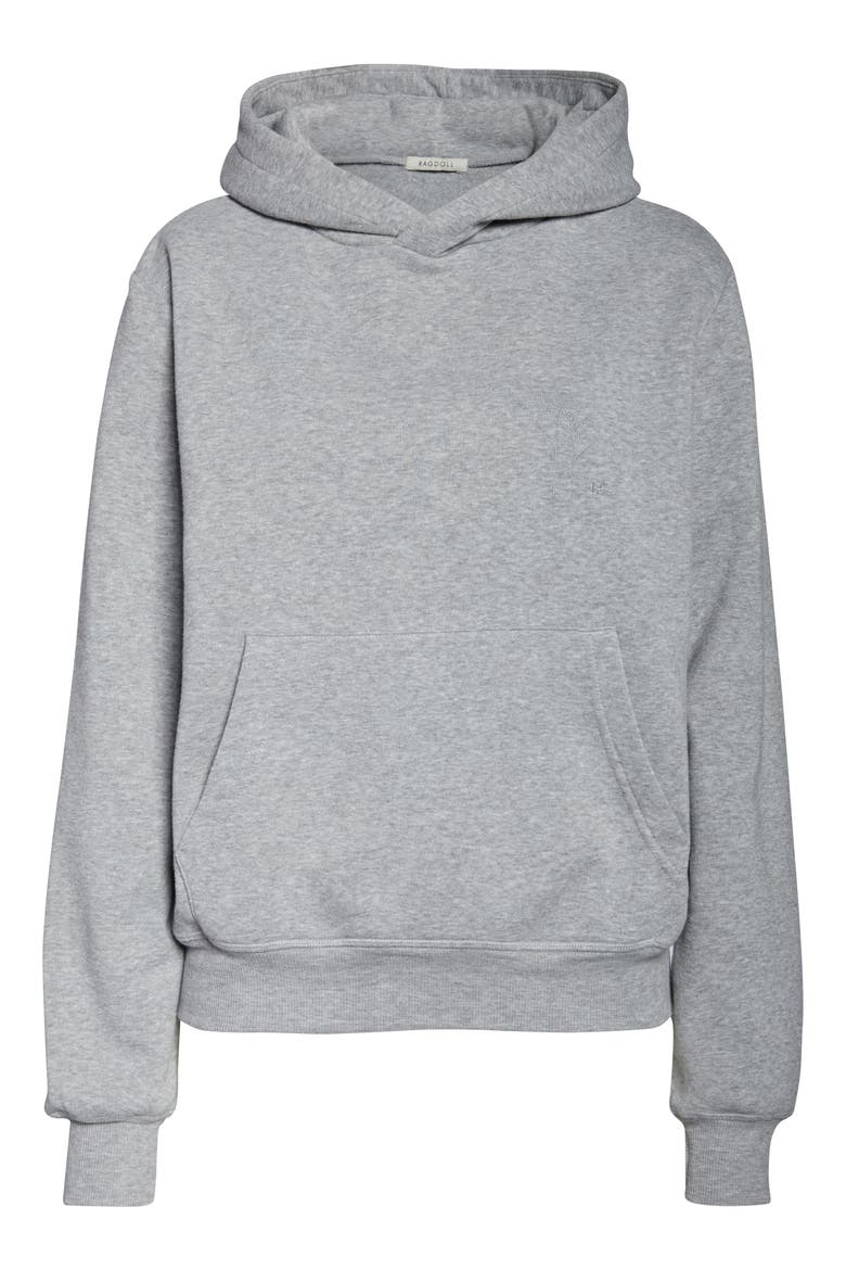Fleece Hoodie, Alternate, color, LIGHT GREY MELANGE