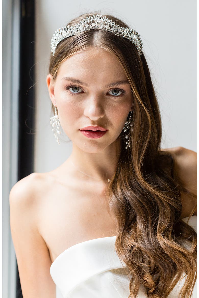 Neyva Crystal Crown (Nordstrom Exclusive), Main, color, SILVER