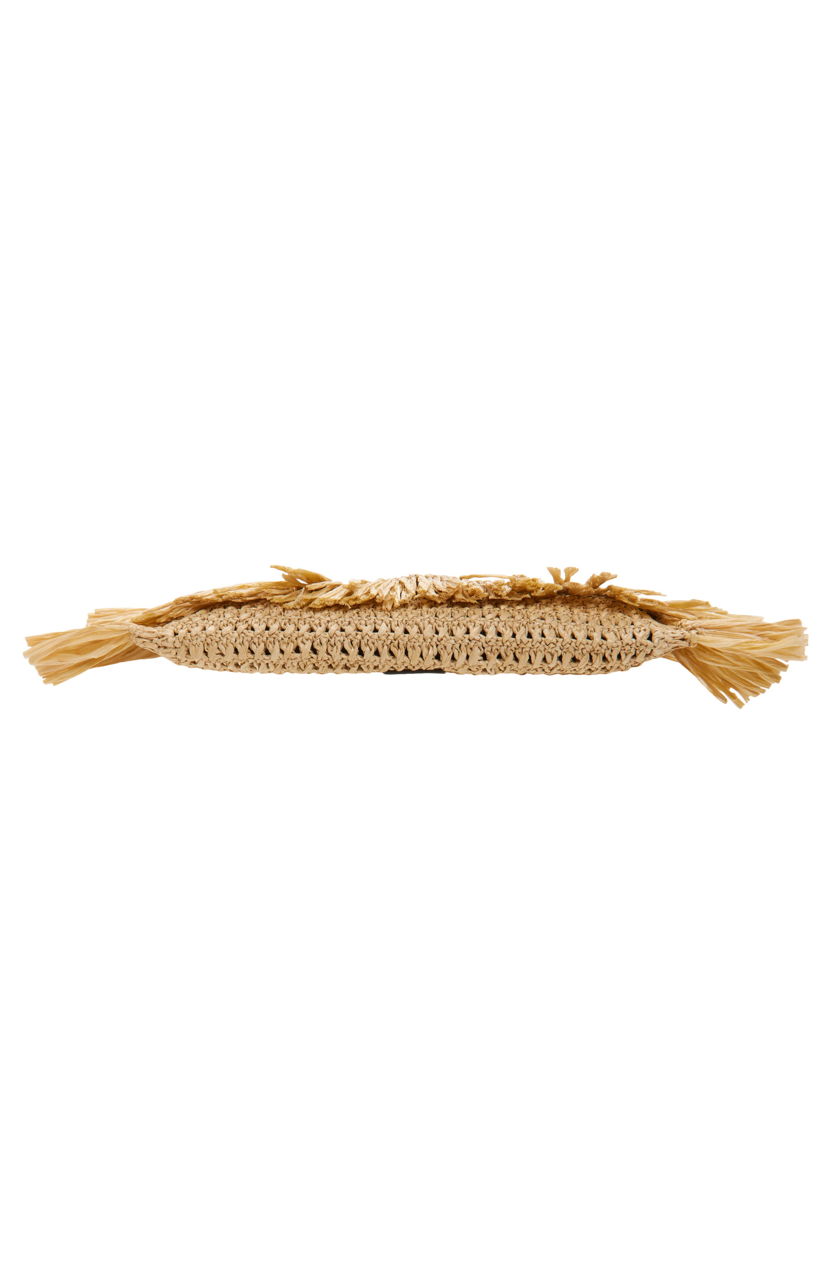 Anya Hindmarch Oversize Raffia Clutch, Alternate, color, Natural