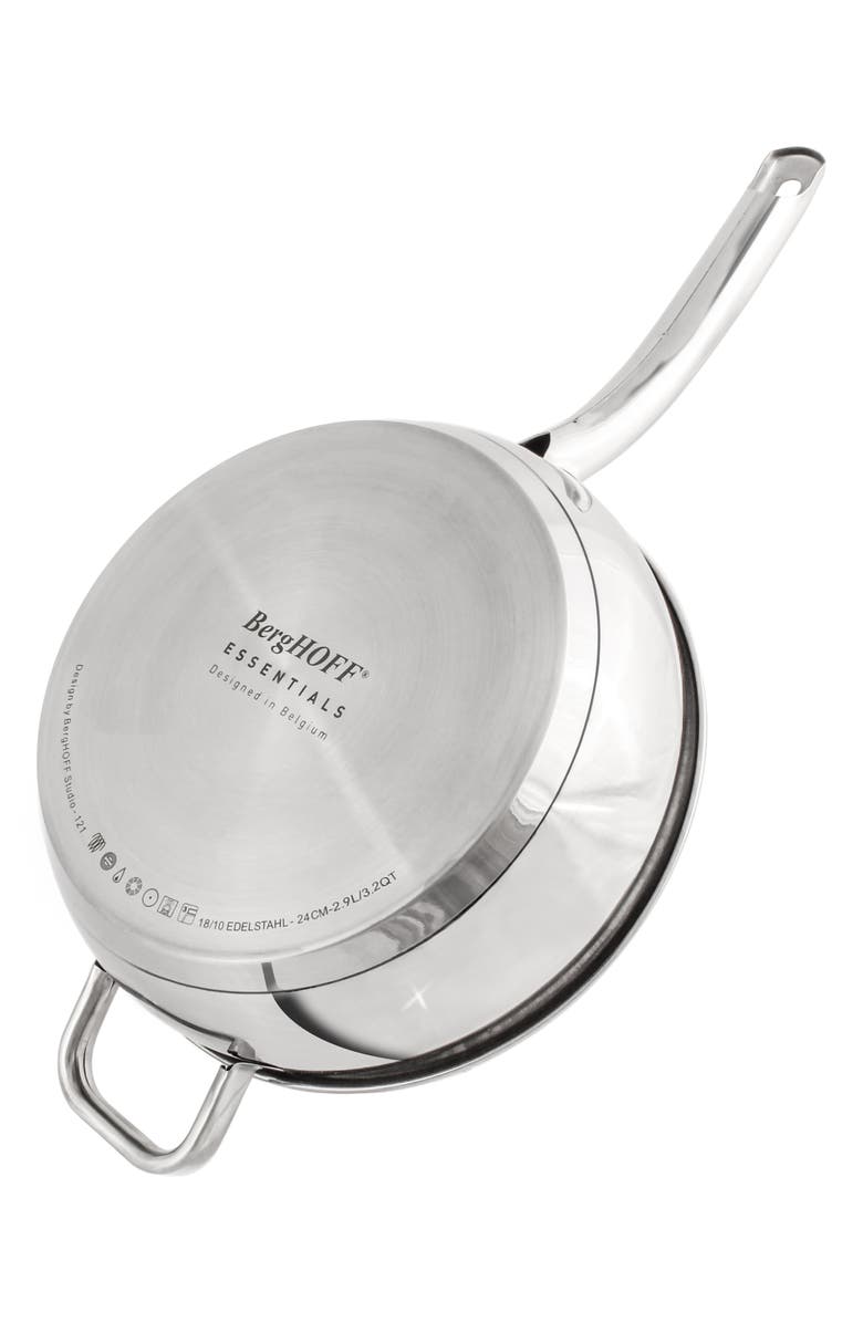 BergHOFF Belly 9.5" Deep Skillet with Lid, Alternate, color, Silver