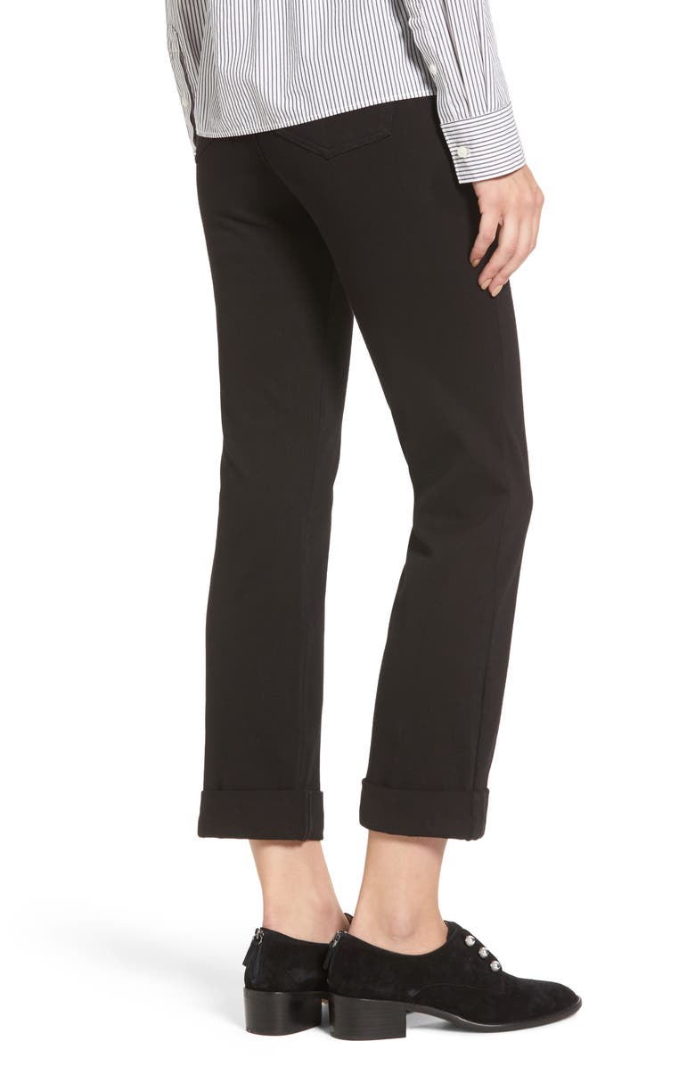 Lysse Boyfriend High Rise Denim Jeans, Alternate, color, Black